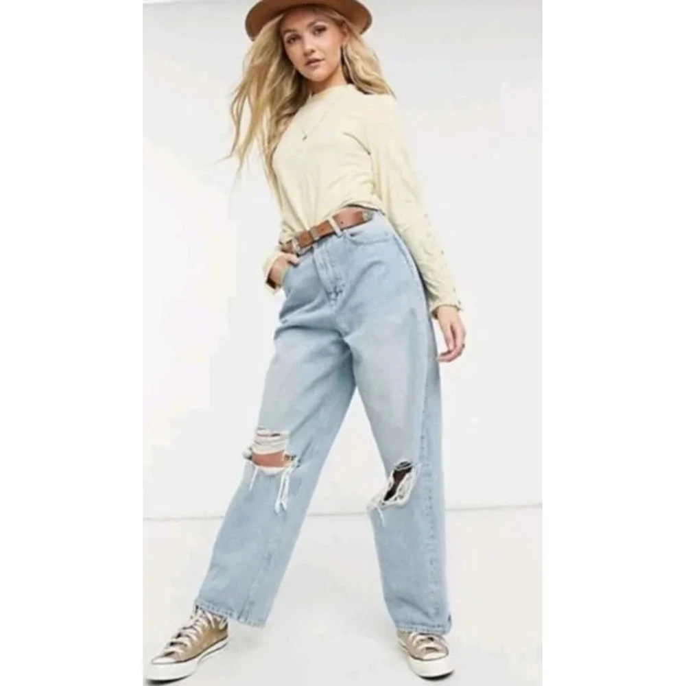 Free‎ People Women's Hooked on the Cuff Long Sleeve Embellished Top Wheat Medium
